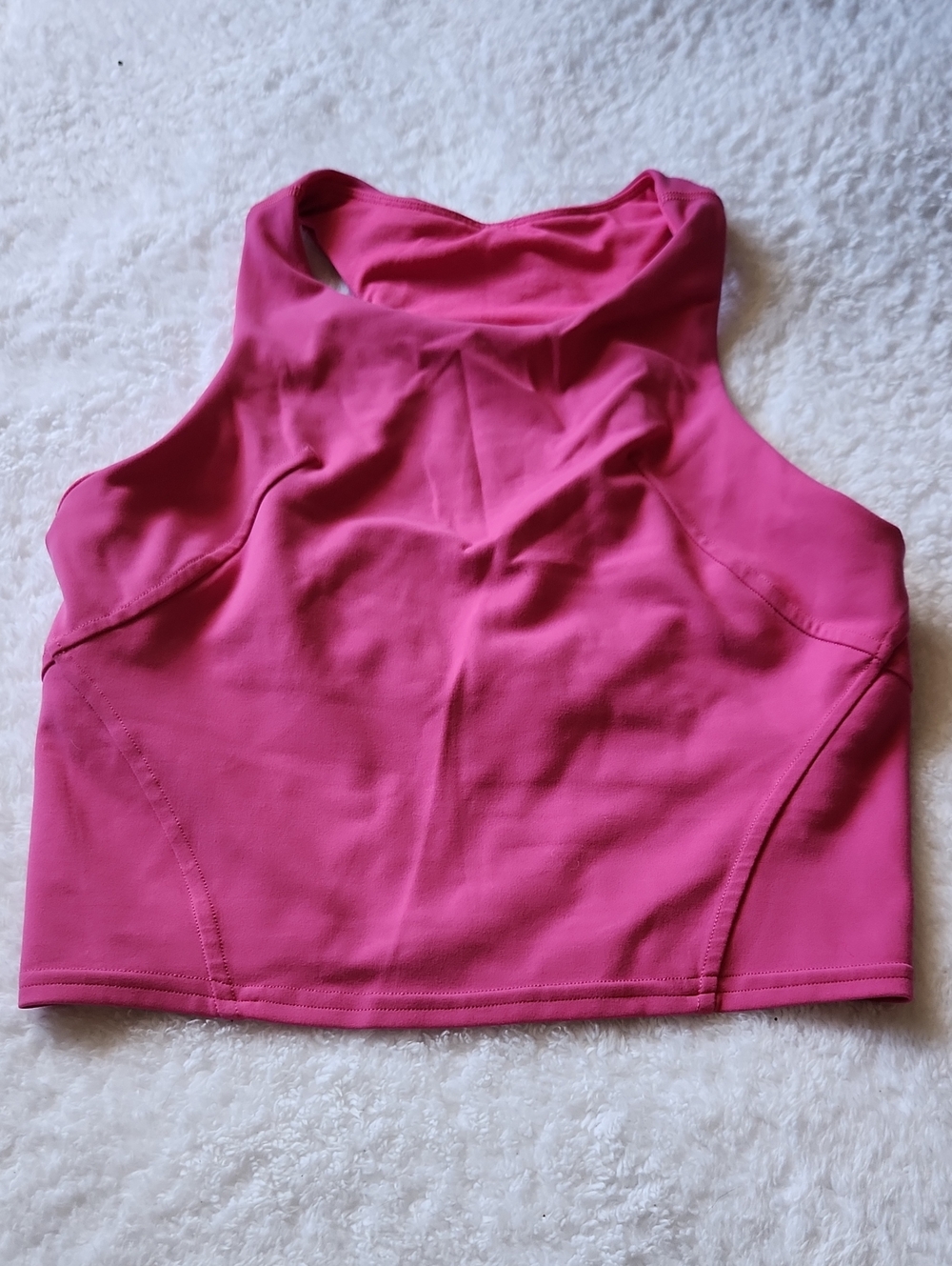 Lululemon Pink High Neck Crop Tank Top XS